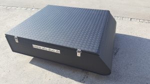 Dachbox farbpulverbeschichtet in schwarz matt 1415 x 1180 x 310 mm-1