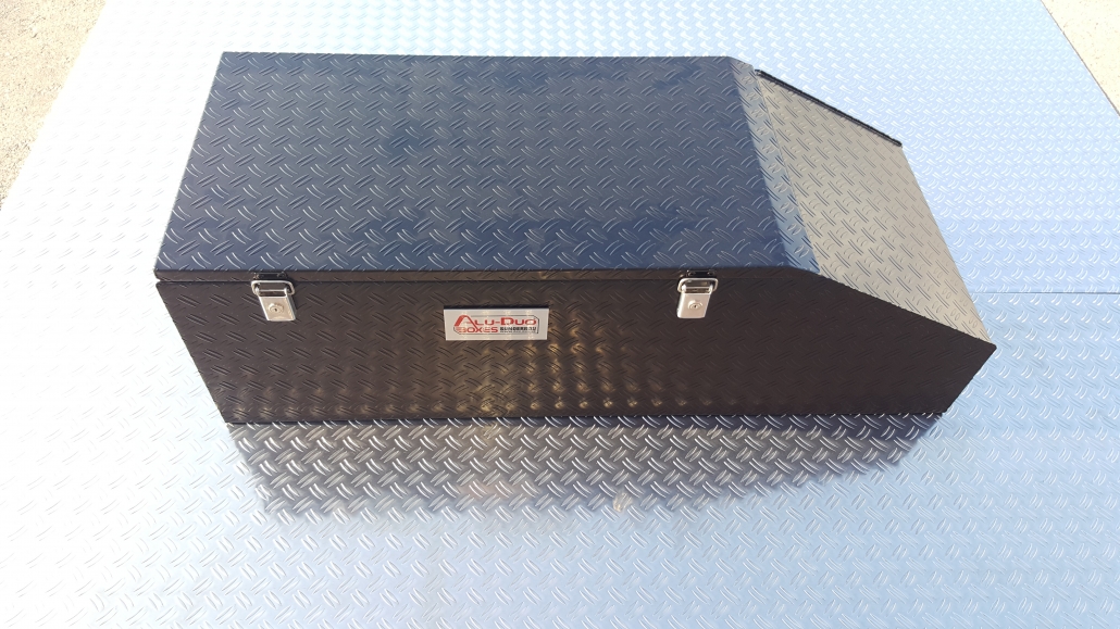 Dachbox farbpulverbeschichtet in schwarz matt 1250 x 485 x 400 mm-1